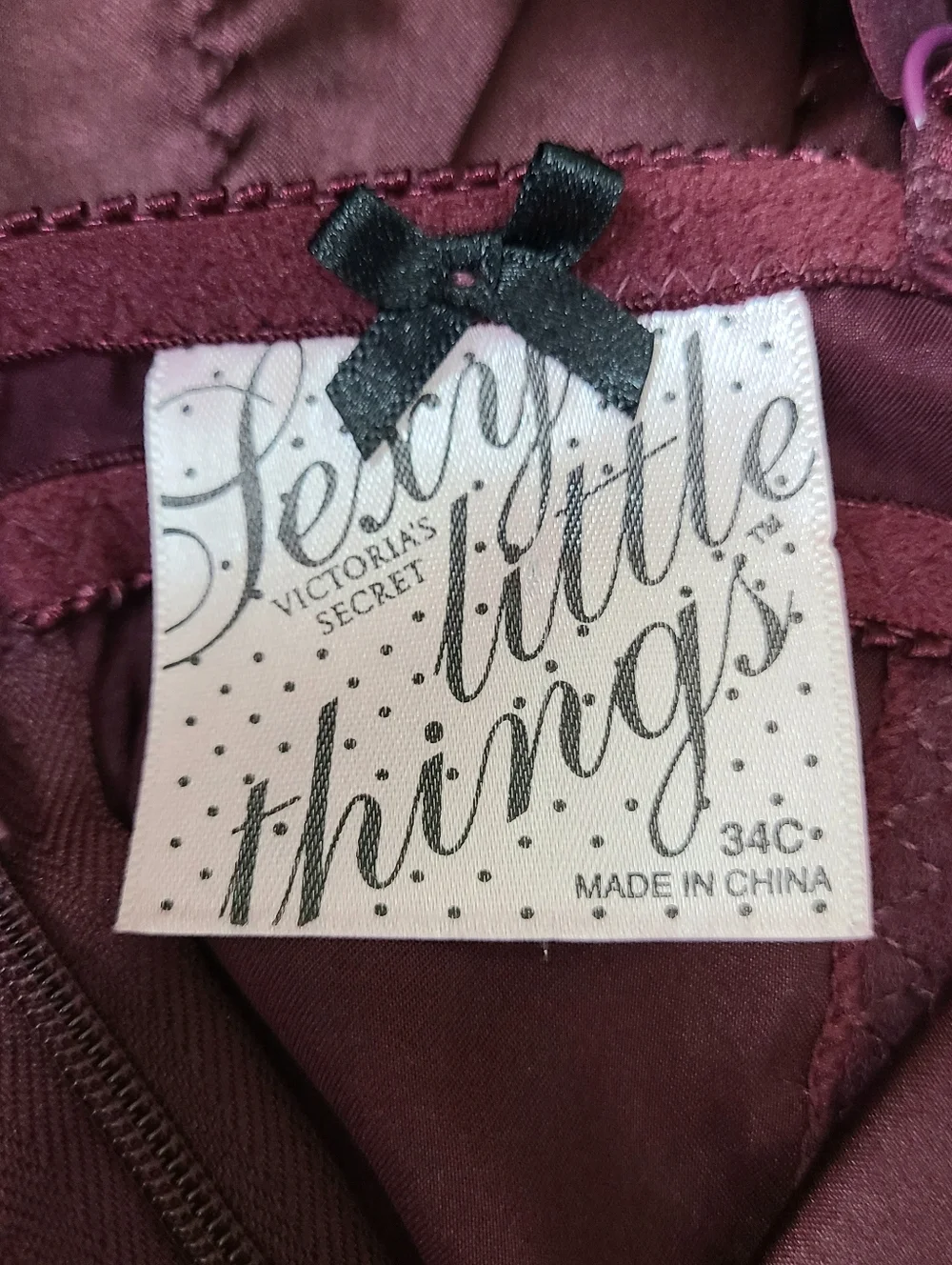 Victoria's Secret Sexy Little Things Burgundy Satin Whimsigoth Y2K Corset